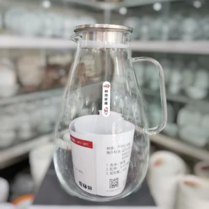 Deli Borosilicate 2.6 Ltr. Heat Resistant Jug With SS Lid