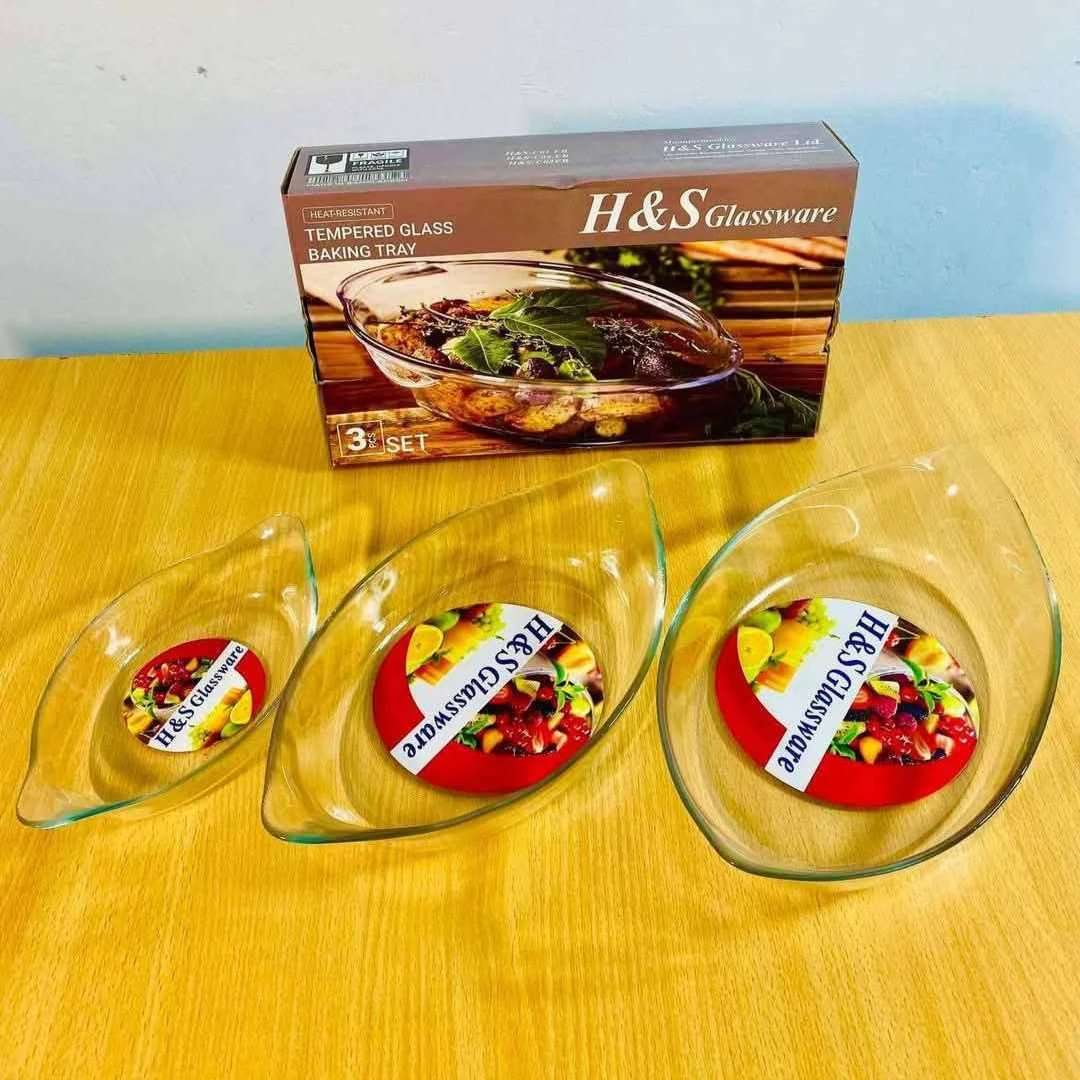 H&S Oven-Proof 3 Pcs Food Bowl Set