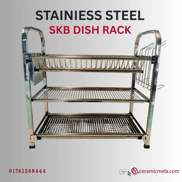 SKB 20 Plate Stainless Steel Dish Rack - Image 4