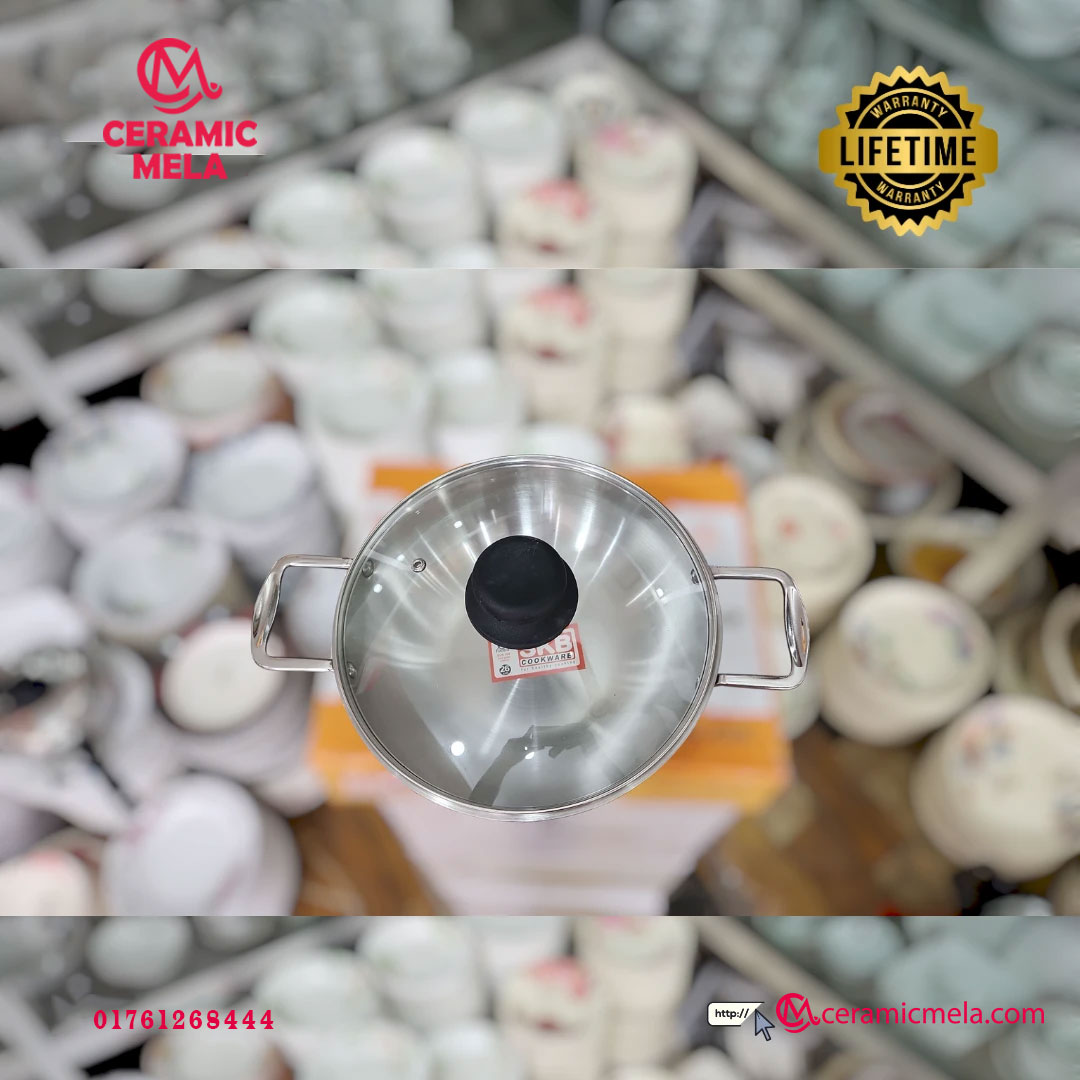 SKB 26cm 3 Layer WokPan Stainless Steel Food Grade 304 (Induction Supported) - Image 2