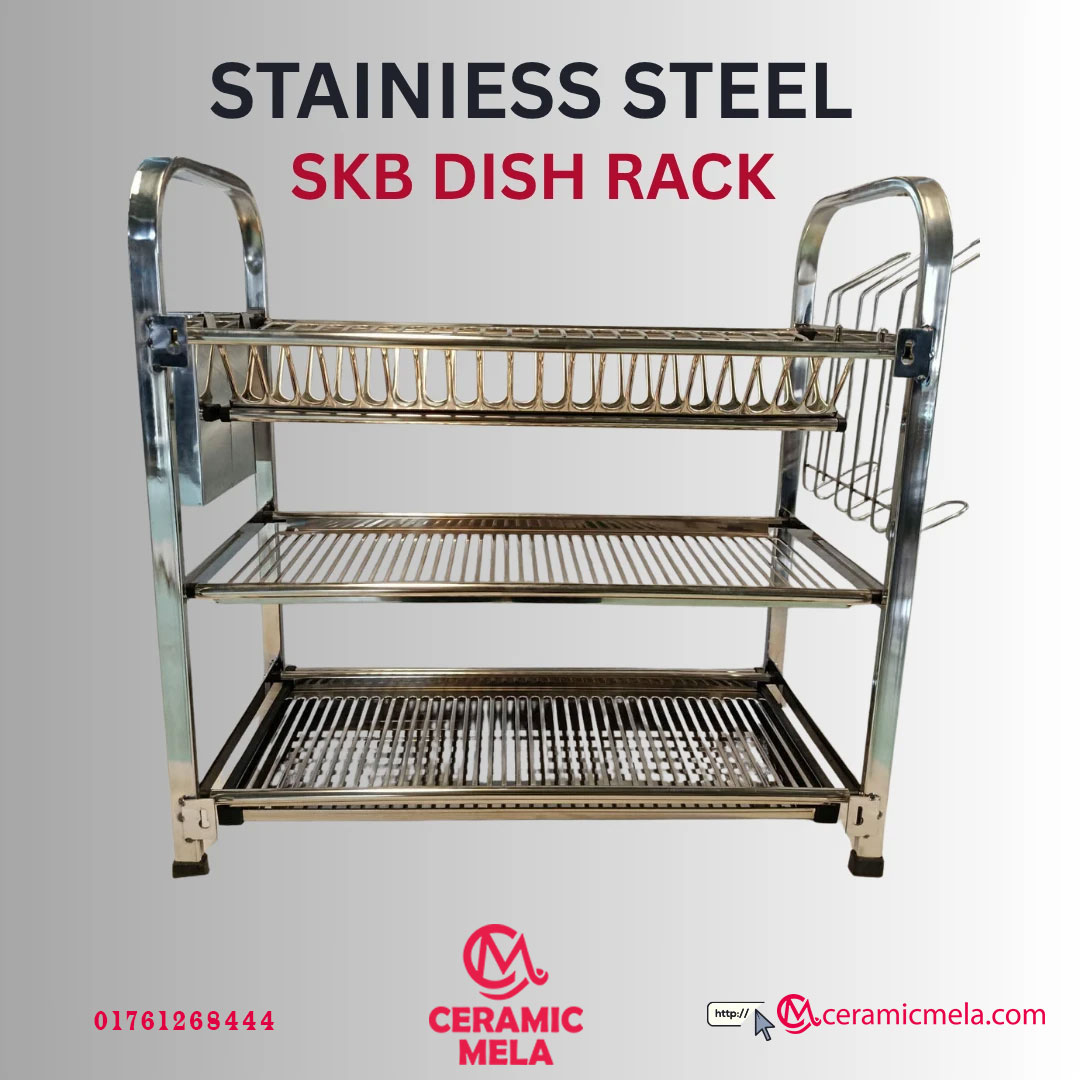 SKB 18 Plate Stainless Steel Dish Rack - Image 4