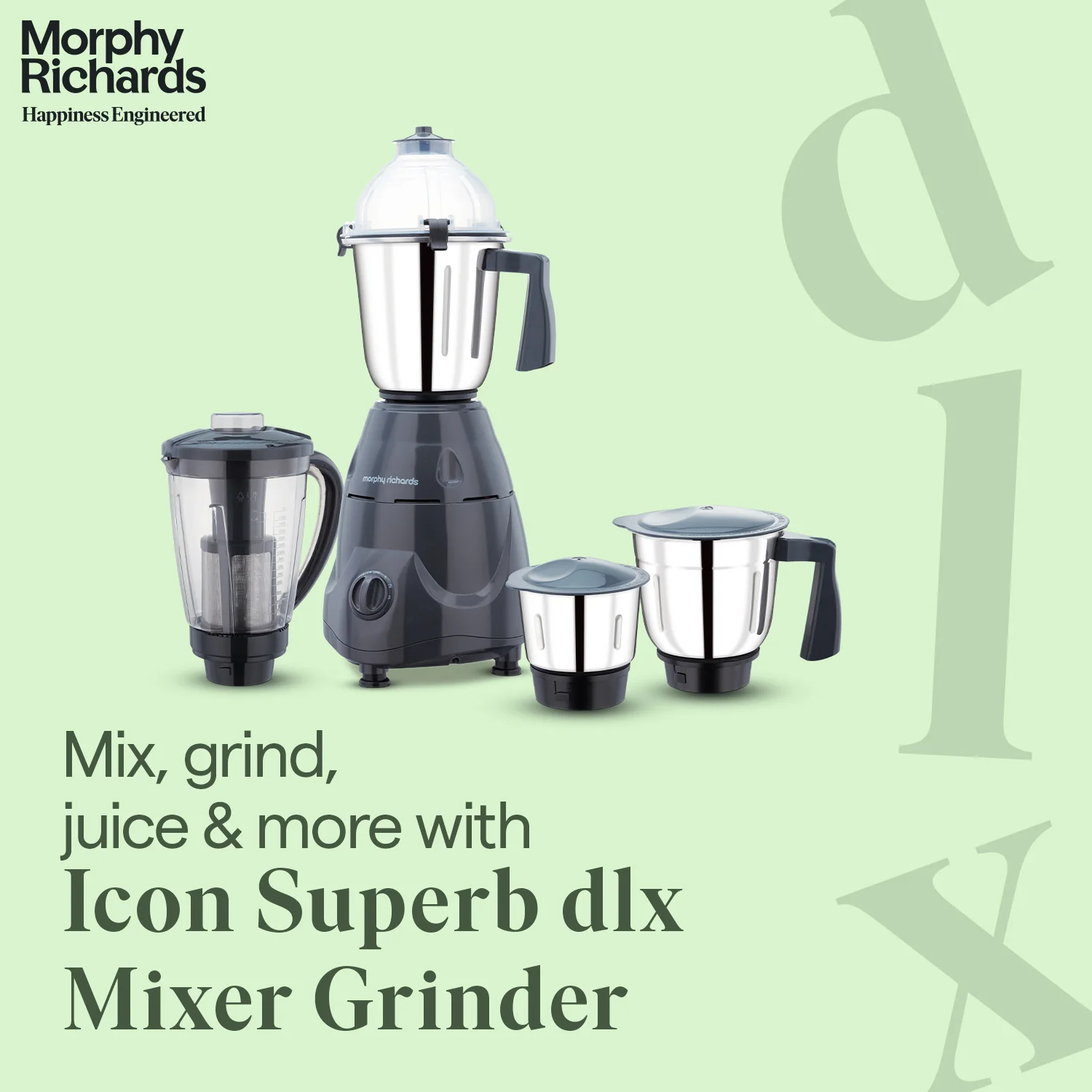 Morphy Richards Icon Superb DLX 750W Mixer Grinder - Image 2