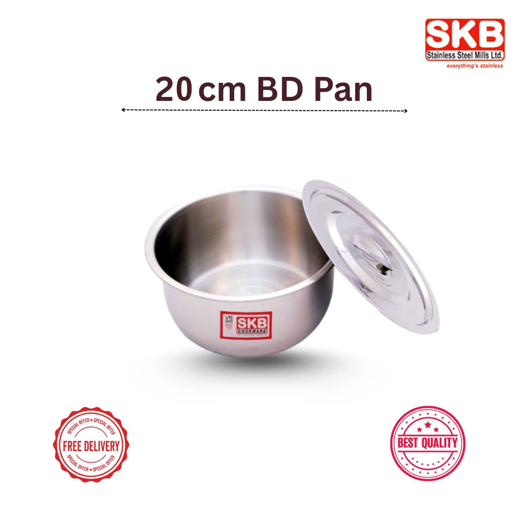 SKB 20CM Stainless Steel BD Pan Food Grade 304 - Image 2