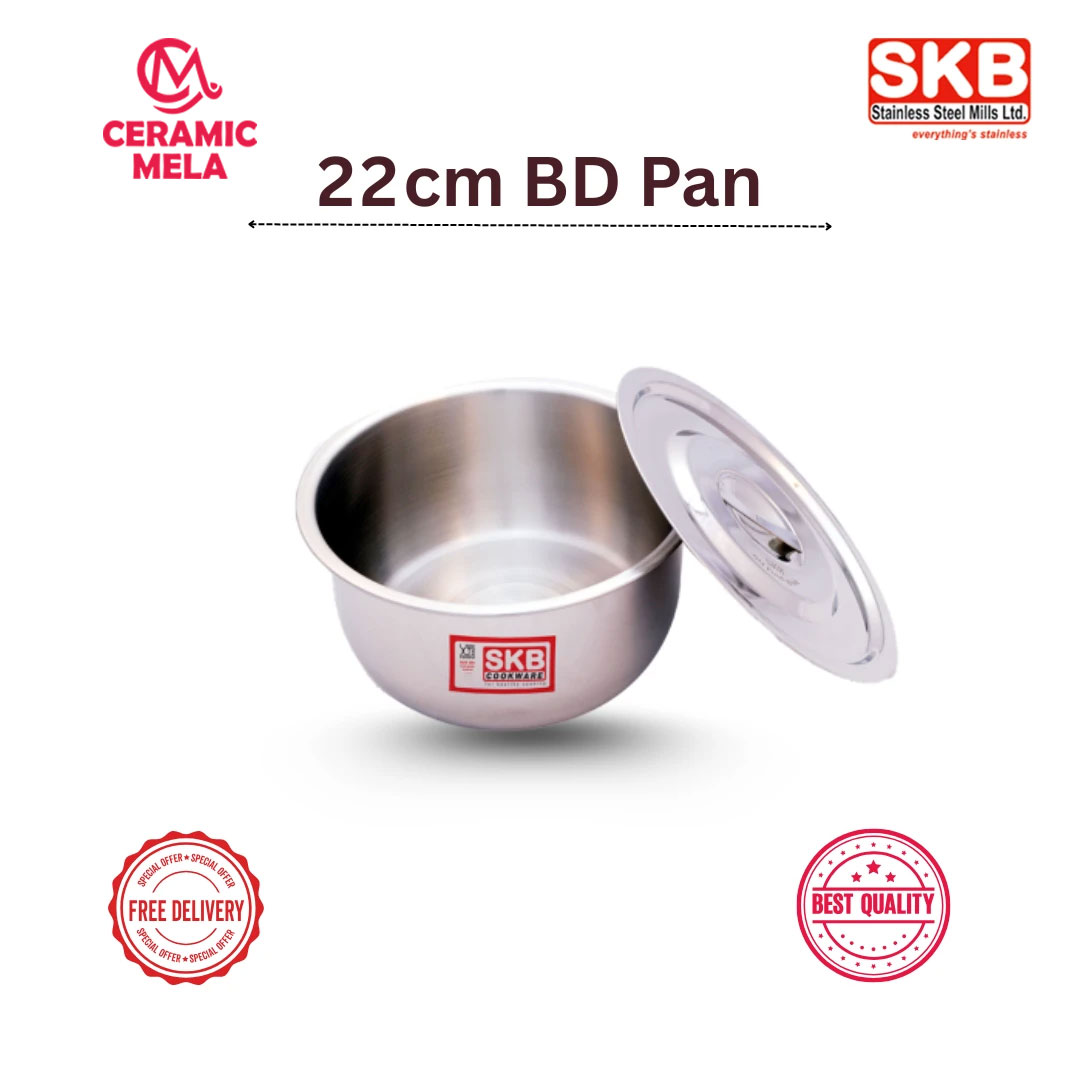 SKB 22CM Stainless Steel BD Pan Food Grade 304 - Image 2