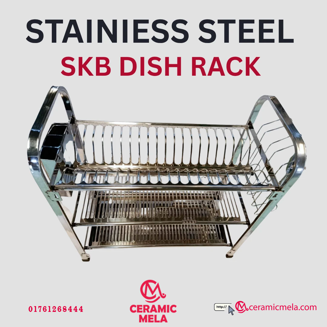 SKB 18 Plate Stainless Steel Dish Rack - Image 3