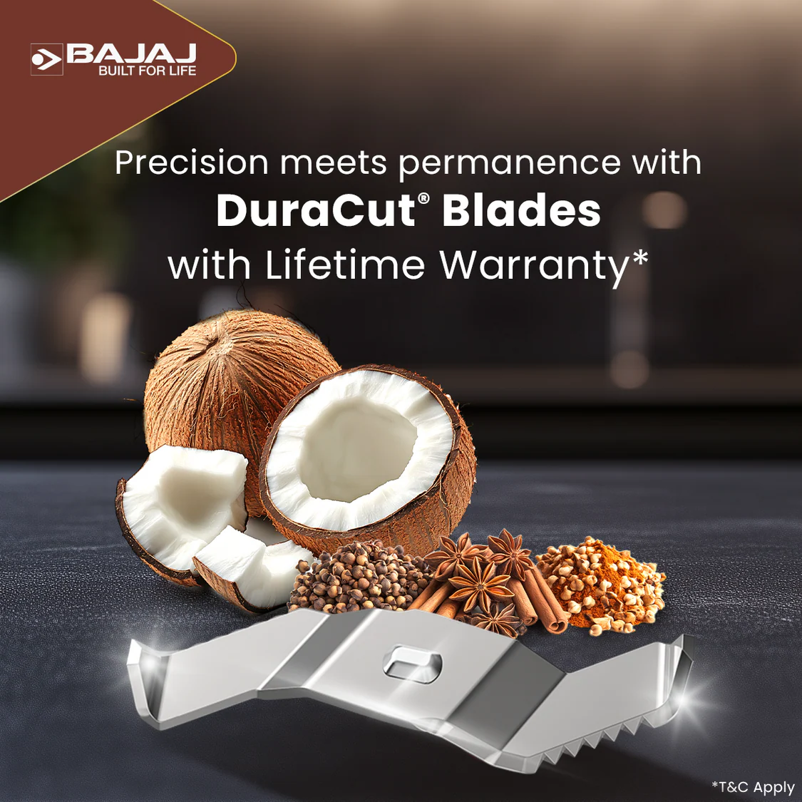 Bajaj Ninja Series Power Blend 1000W Juicer Mixer Grinder - Image 3