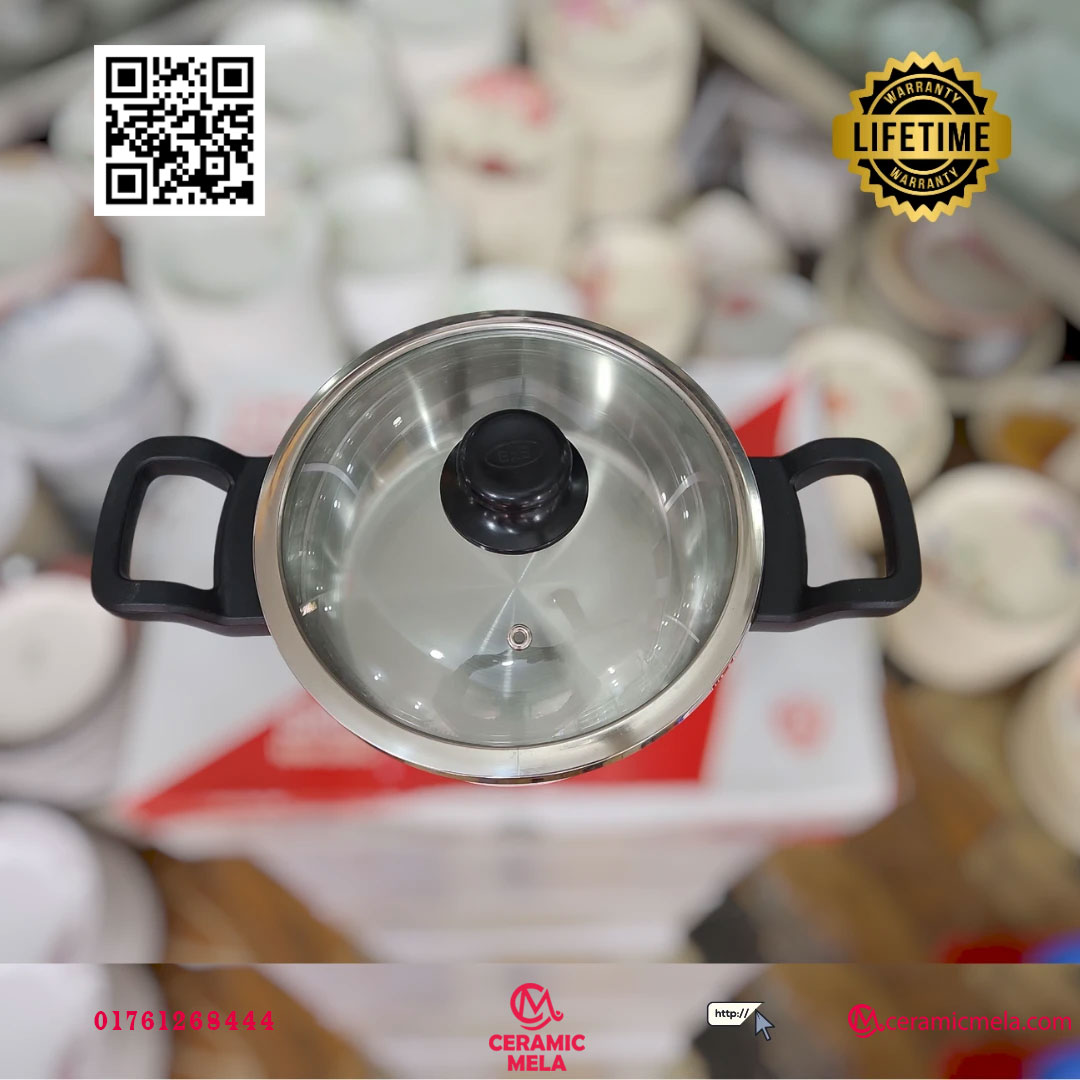 SKB 22cm Casserole Stainless Steel 304 Food Grade - Image 3