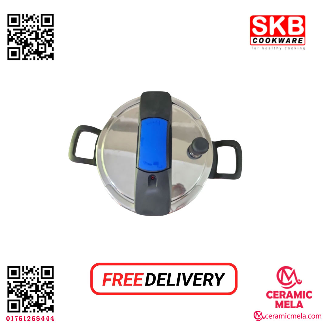 SKB 3 Ltr Stainless Steel Pressure Cooker Food Grade 304 (Whistle System) - Image 5