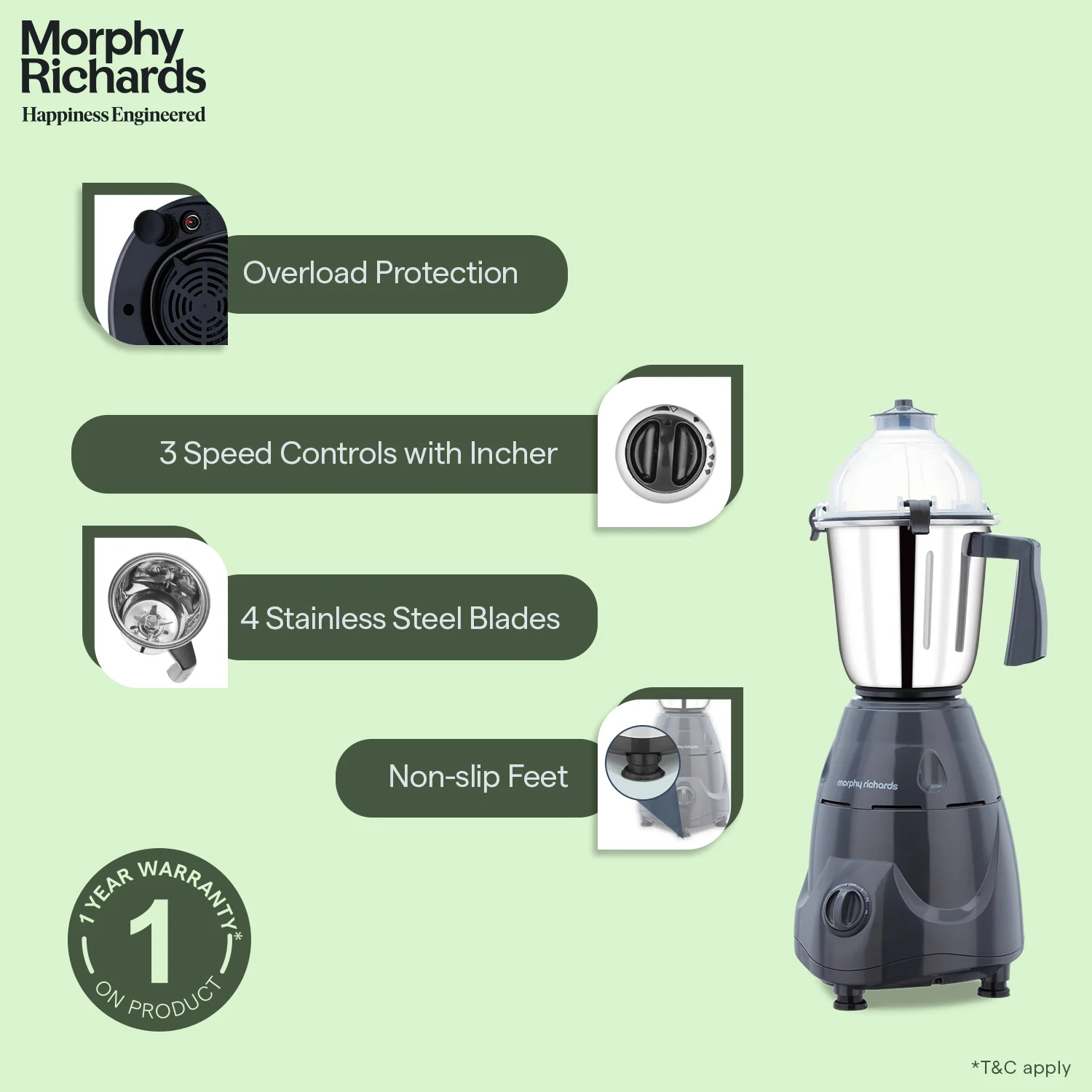 Morphy Richards Icon Superb DLX 750W Mixer Grinder - Image 4
