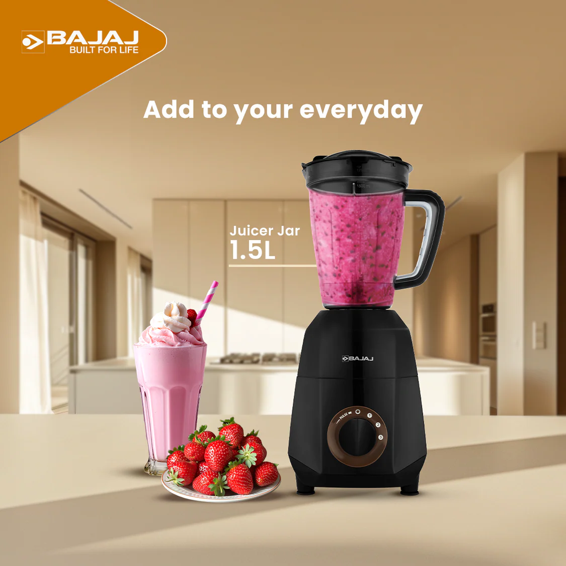 Bajaj Rex Dlx Ninja Series 4 Jar 750W Mixer Grinder - Image 4