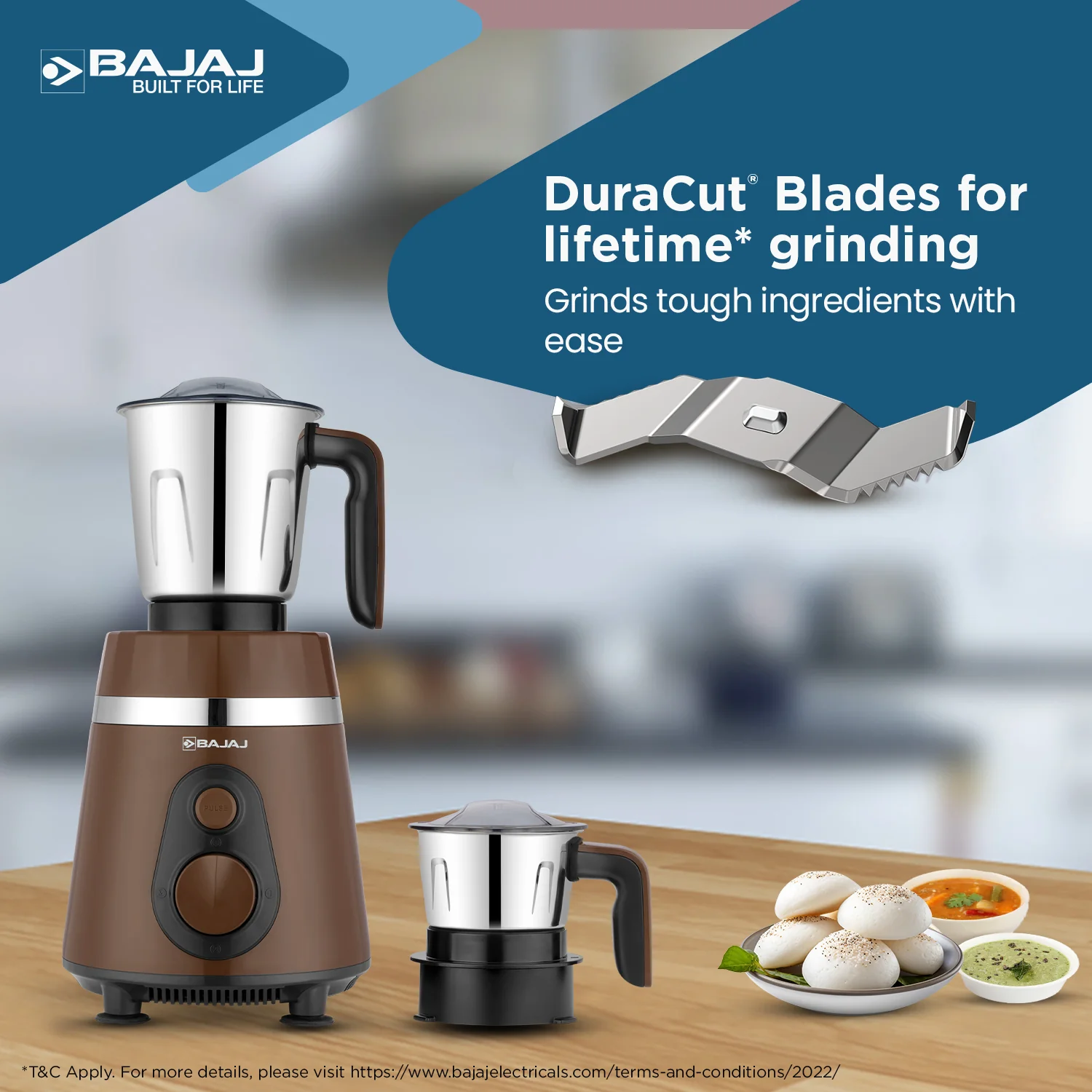 Bajaj Ninja Series Power Grind 1000W Mixer Grinder - Image 4
