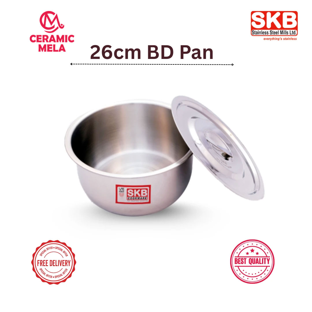SKB 26CM Stainless Steel BD Pan Food Grade 304 - Image 2