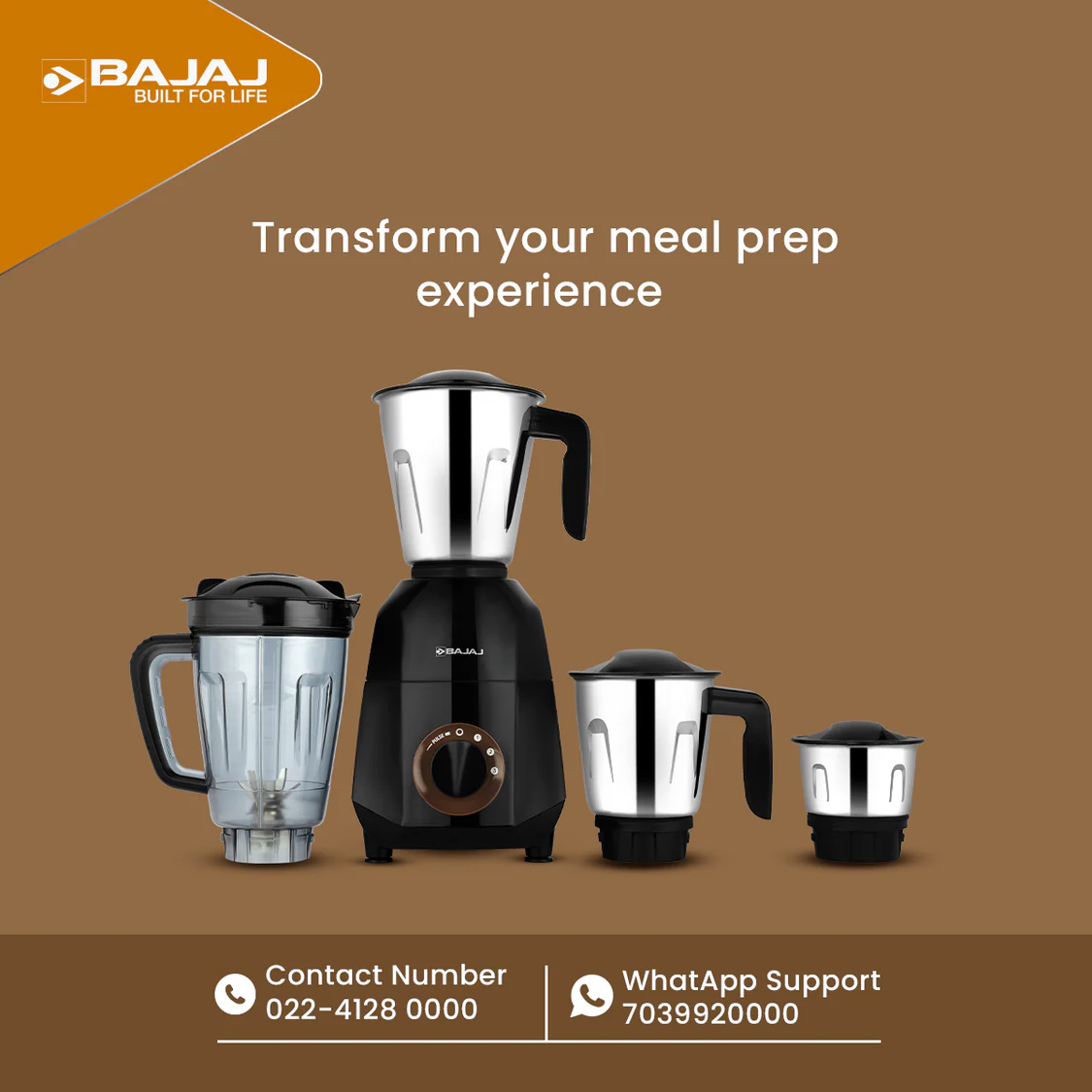 Bajaj Rex Dlx Ninja Series 4 Jar 750W Mixer Grinder - Image 5
