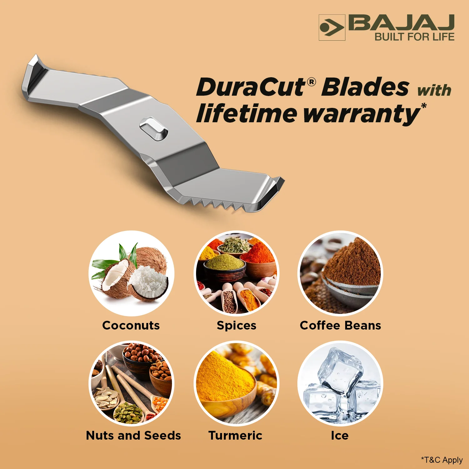 Bajaj Military Series Glamore 800W Mixer Grinder - Image 5