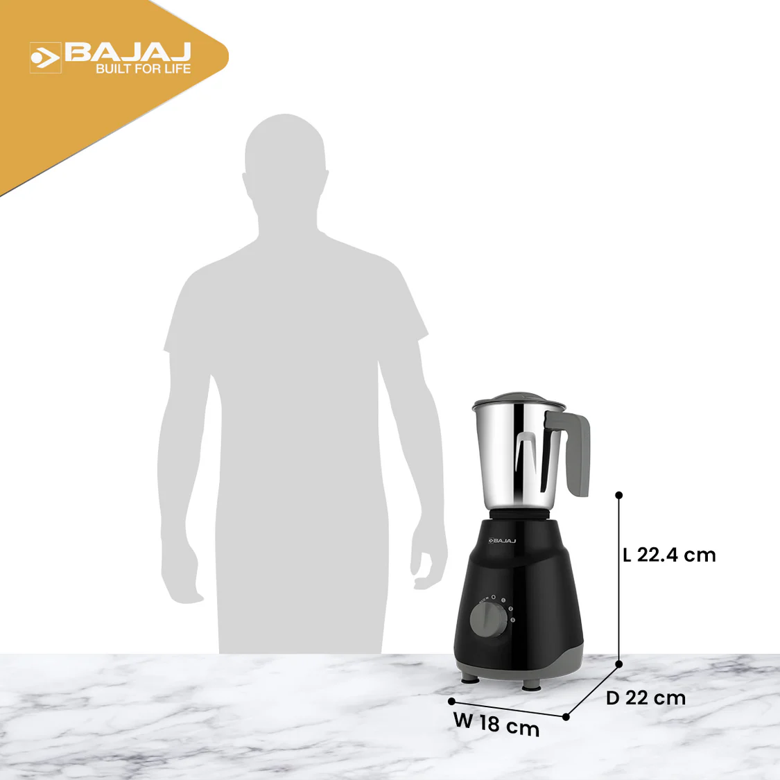 Bajaj GX1 Ninja Series 500W Mixer Grinder - Image 7