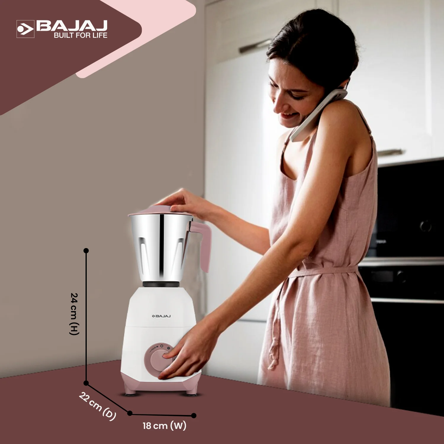 Bajaj Ninja Series GX75 4 Jar 750W Mixer Grinder - Image 6