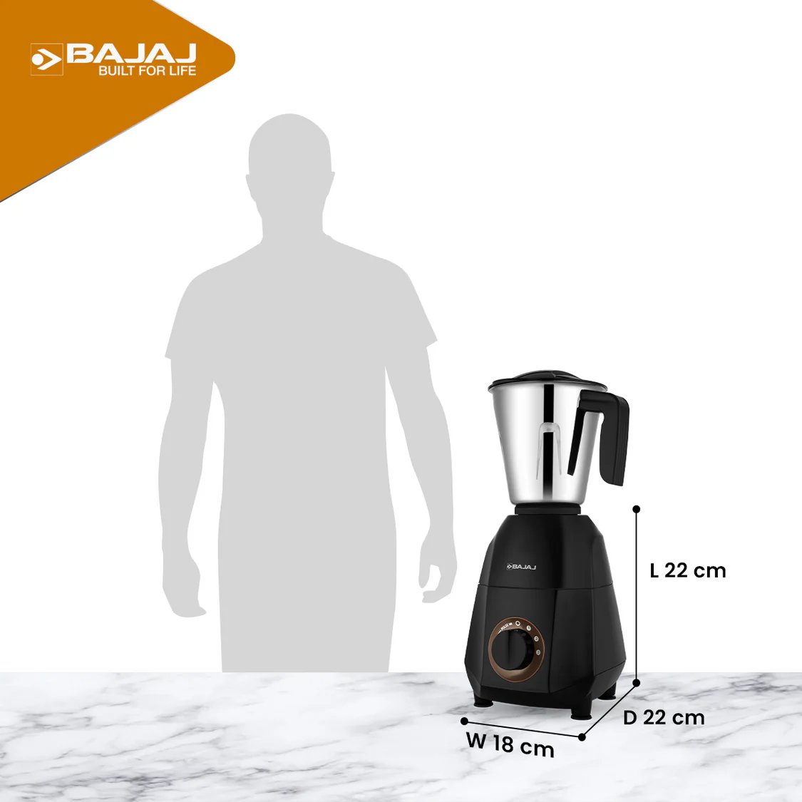 Bajaj Rex Dlx Ninja Series 4 Jar 750W Mixer Grinder - Image 6