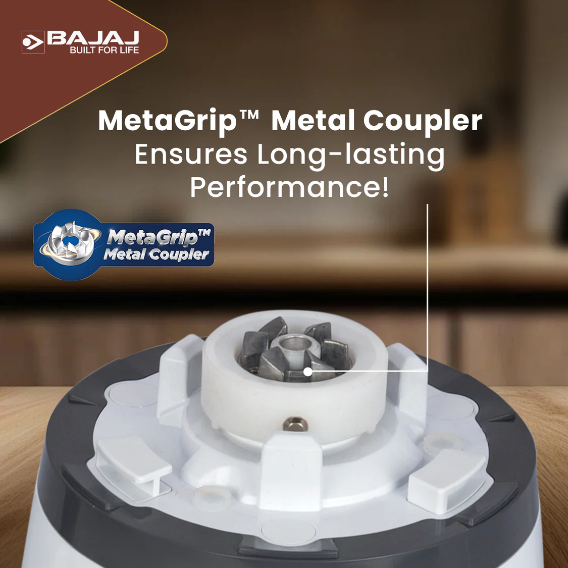 Bajaj Ninja Series Power Blend 1000W Juicer Mixer Grinder - Image 6