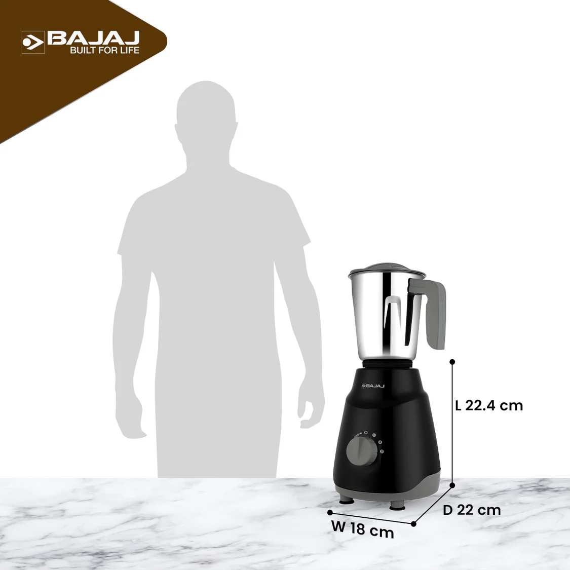 Bajaj Rex Ninja Series 4 Jar 500W Mixer Grinder - Image 7