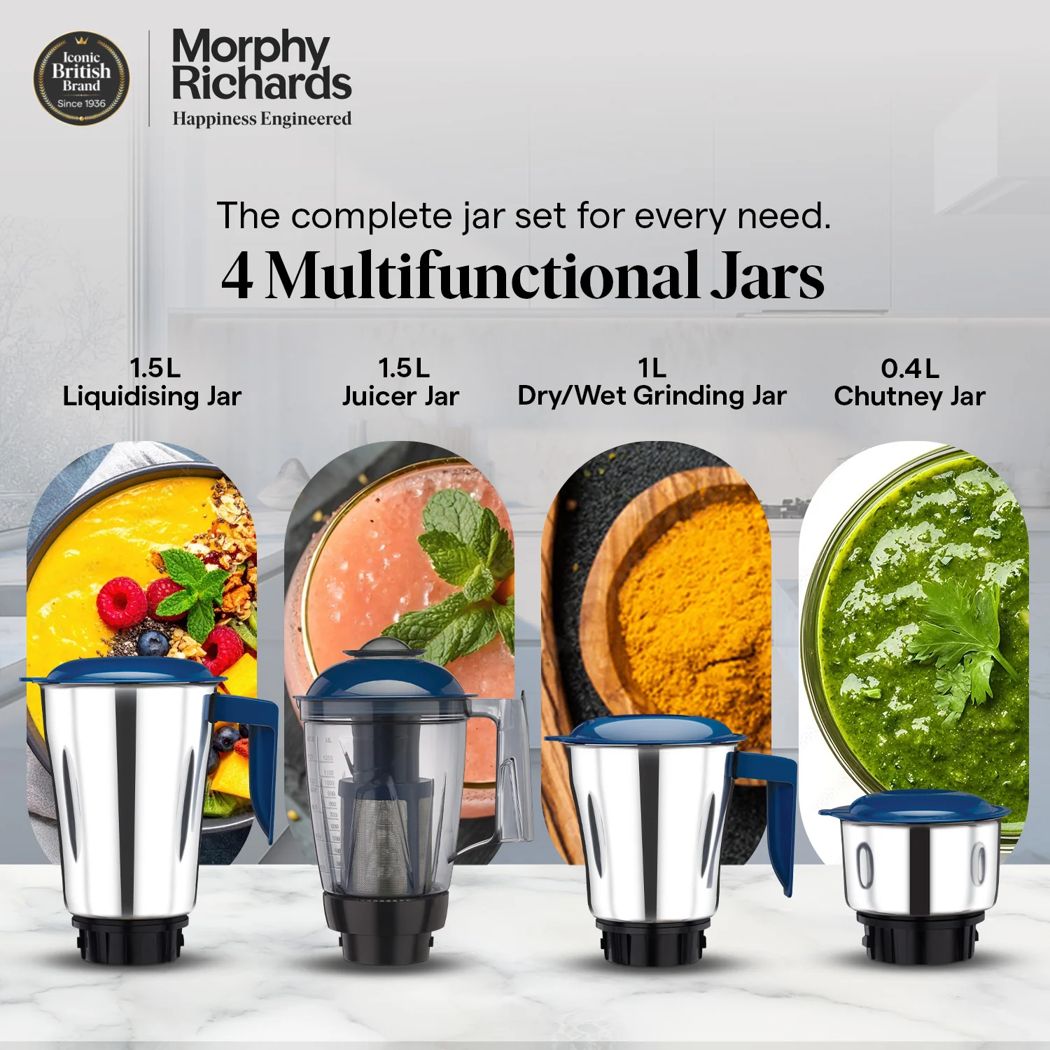 Morphy Richards Tetra Blend 750W Mixer Grinder - Image 7