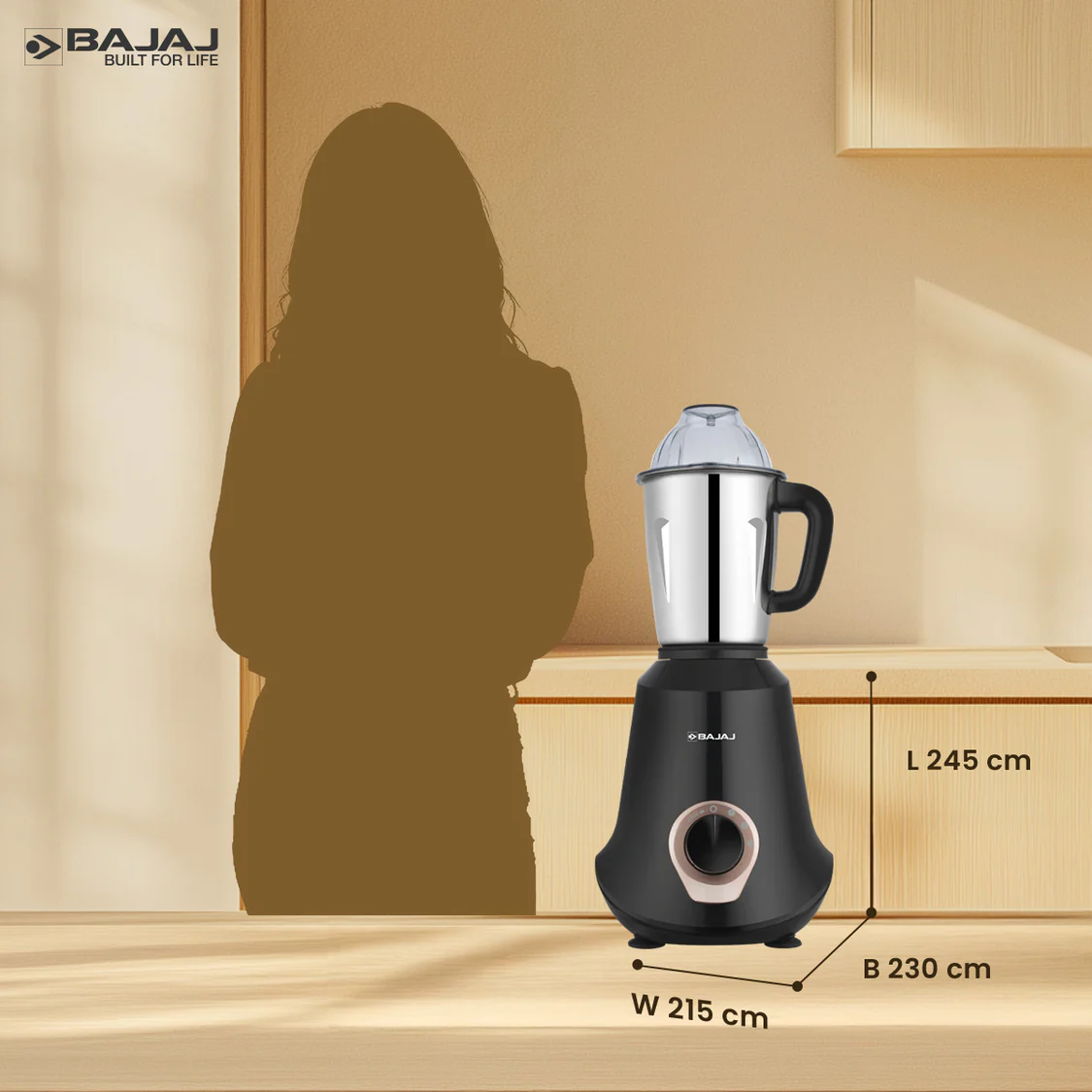 Bajaj Military Series Glamore 4 Jar 1000W Mixer Grinder - Image 8