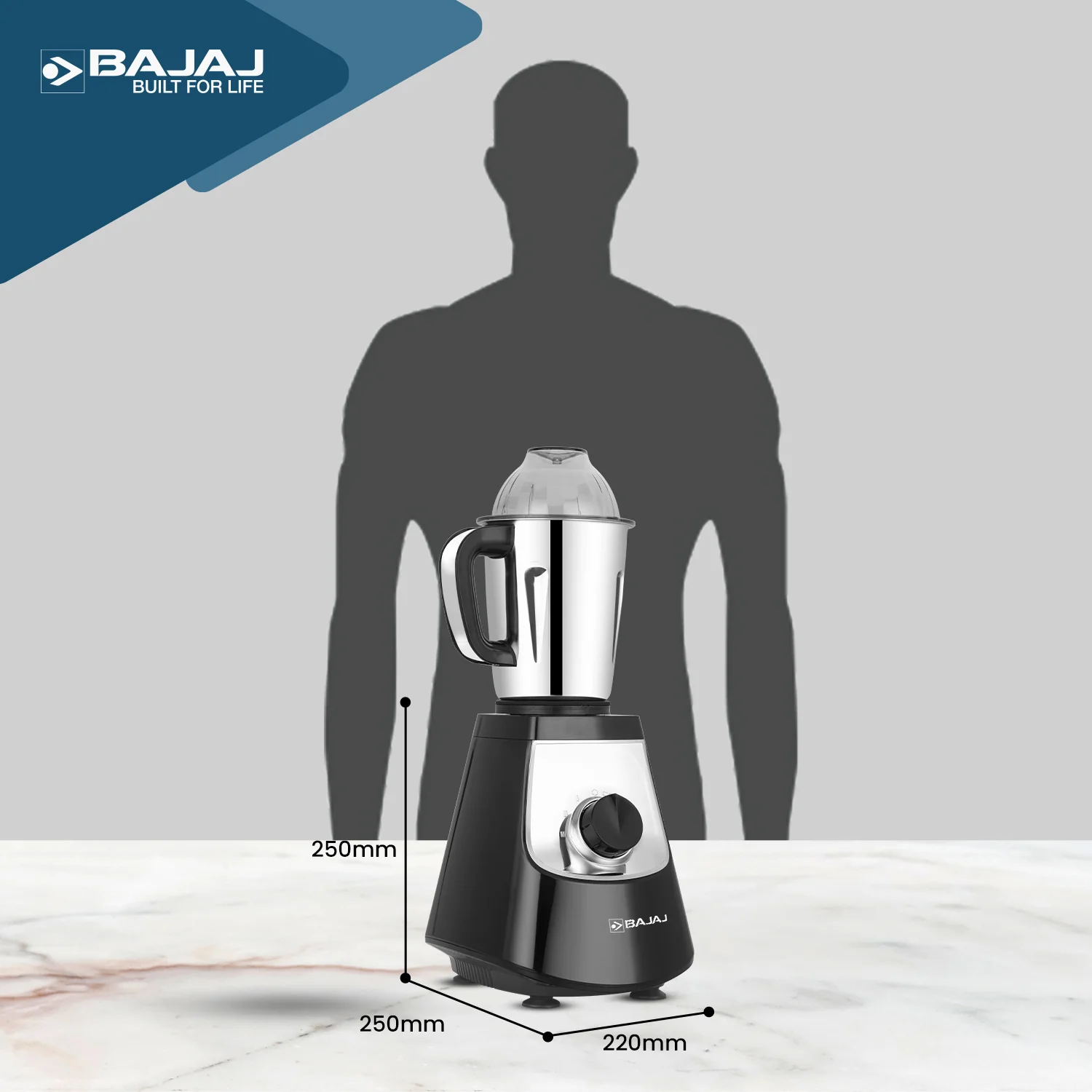 Bajaj Military Series Evoque 4 Jar 1000W Mixer Grinder - Image 8