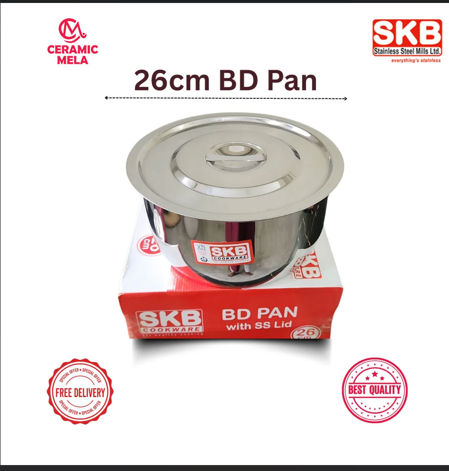 SKB 26CM Stainless Steel BD Pan Food Grade 304