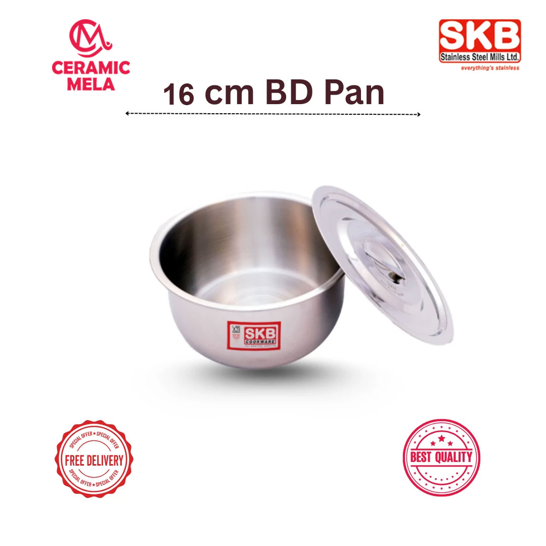 SKB 16cm Stainless Steel BD Pan Food Grade 304 - Image 2