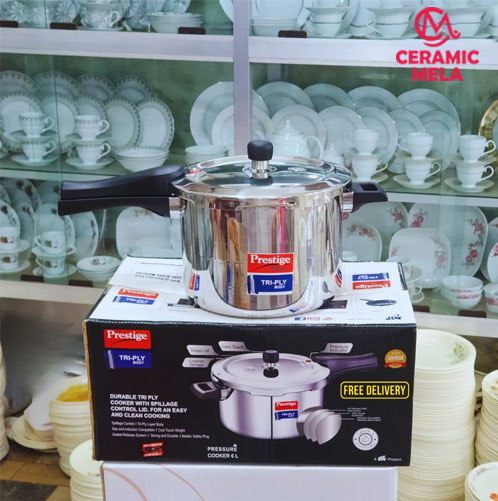 Prestige TRI-PLY BODY 6 Ltr Stainless Steel Pressure Cooker - Image 2