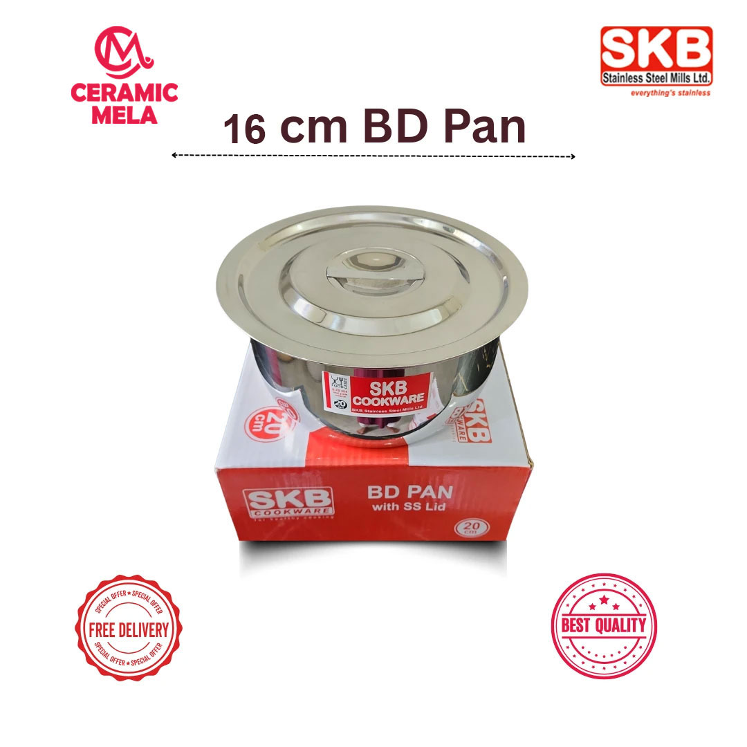SKB 16cm Stainless Steel BD Pan Food Grade 304
