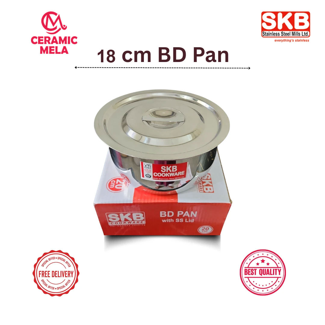 SKB 18cm Stainless Steel BD Pan Food Grade 304