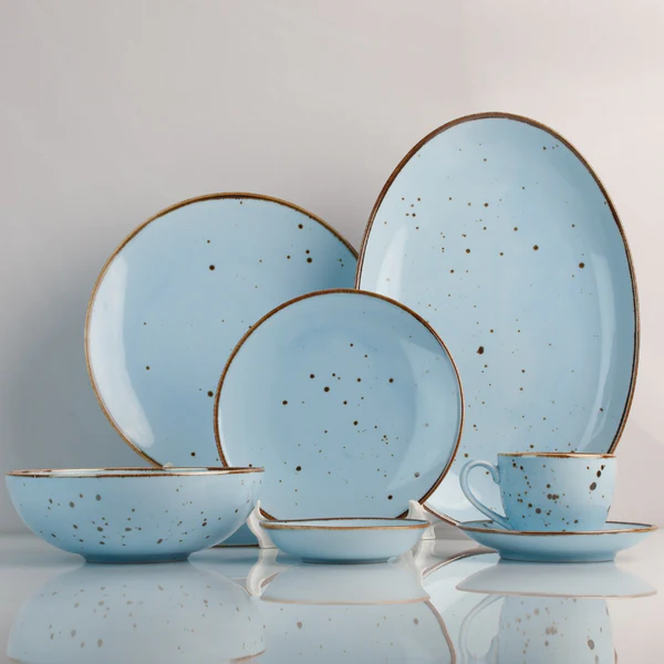 Sigma Sky - Sky Blue 32 Pieces Dinner Set