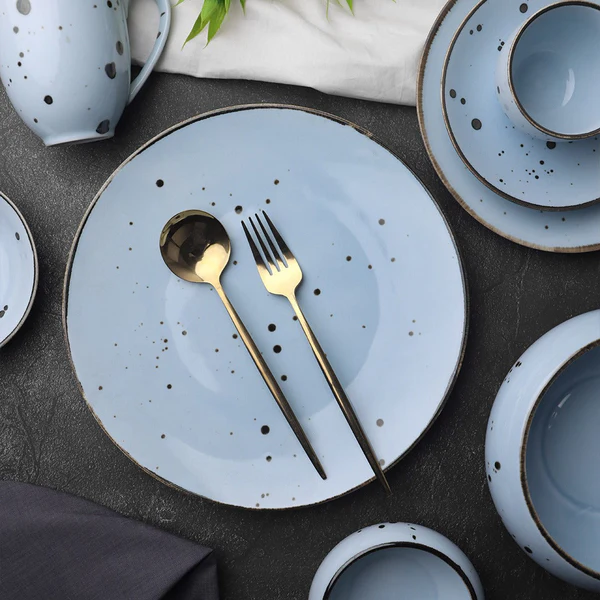 Sigma Sky - Sky Blue 32 Pieces Dinner Set - Image 2