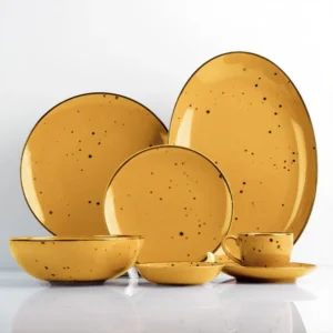 Yellow 32 Pieces Dinner Set - Sigma Series